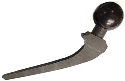 Carbon fibre unipolar hip prosthesis