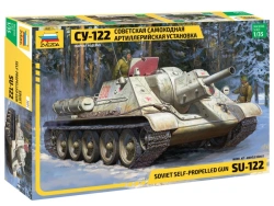Assembled model "Soviet tank fighter Su-122"