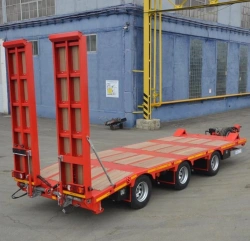 Polytrans trailer 84289-0000070. In the version: platform with decking, with load platform, with ladders, with spring suspension