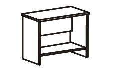 Side table with shelf "Style Plus" series
