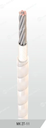 Wiring wire with combined insulation for operation at rated voltage up to 380 V with frequency up to 10000 Hz and at direct volt