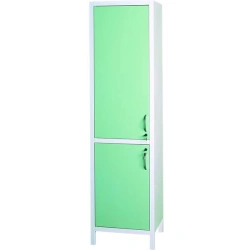 Medical metal two-section single-door cupboard with metal-metal doors for medicines ??-1.301-"Aibolit" TU 9452-0