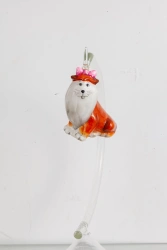 Licence Christmas tree toy made of glass "Matilda"