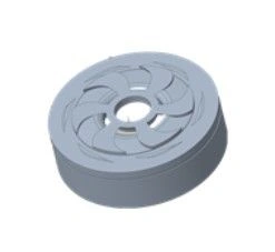 Lower guide apparatus, D460N, 0.62 inch shaft, Niresist / DIFFUSER: LWR, D460N, .62, NI-RST part number 100480181.