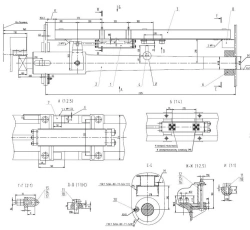 Auxiliary assemblies of pitching mechanism