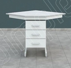Corner laboratory table