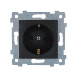 "MARIA" Single socket outlet mechanism with socket w.s.c. w/c. RS16-445 "anthracite"