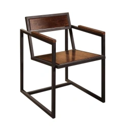 Armchair on metal frame