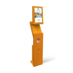 Floor standing touchless dispenser with display and automatic hand sanitising function NexTaizer