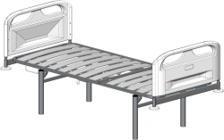 KF0-01-"MSC" (MSC-3105EL) - General hospital bed with headrest, without wheels, plastic backrests, bed - plastic slats, adjustab