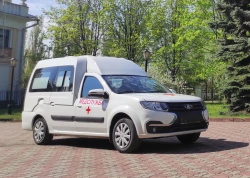 Motor vehicles type LRGSM, category M1, mod. LRGS0M2 in "Medical Service" version on the basis of LADA type R90, mod. KS045L