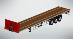 Flatbed semitrailer without sides, three-axle, modification FSA-523