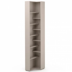 "SOHO" GN2-03.DS, Shelf unit with corner end left gl.400/right gl.608 (beige) from the modular furniture set "SOHO".