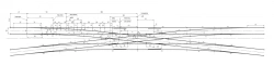 1520 mm gauge 2/9 gauge P50 type crossing with 4,0 m track spacing for metro project 2099.00.000-05