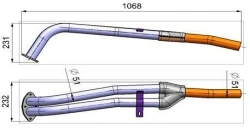 Exhaust pipe 3302-1203010