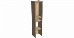 Open section for pouf, mini-bar, safe 550x2050(2400)x450