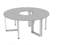 Modular round table 1800x760mm (LxH)