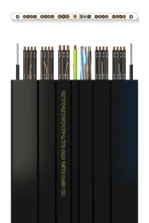 Lift flat combined cable with amplifying elements KPLKU 16x0,75+4x1,00+2x(4x0,25)+(2x0,25)e