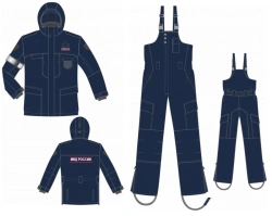 Winter suit intended for wearing in areas with especially cold climate.