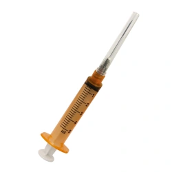 Single-use three-detail sterile injecting syringe with Luer-Lok tip, light-protected, 5 ml capacity with