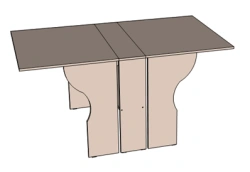 Folding table, folding-book table