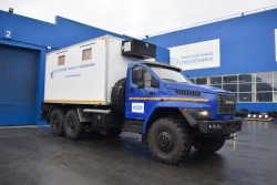 Mobile workshop; Mobile laboratory; Cargo-carrying vehicle, UZST brand, type UZST01, modification 5860-51 on sha