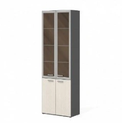 Combination wardrobe for office 71. 2x37. 4x217. 1 maple collection Sistema-M. (Furniture for kindergartens brand "Interior" ser