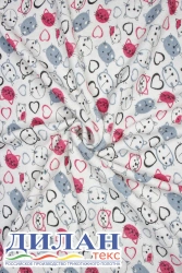Mixed knitted fabric (80% cotton, 20% polyester) printed, terrycloth