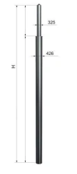 Lighting support of the contact network tubular rectangular