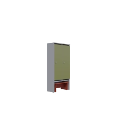 Locker room cupboard with bench W.D.S.3