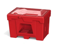Plastic crate 500 l. with dispenser for sand, reagents and others