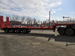 Semitrailer Politrans 94165-040. In design: metal platform with pneumatic suspension.