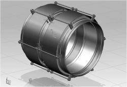 Universal bellows compensator of standard design (type U) of USZ version with nominal diameter from 15 mm to 5000 mm,