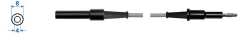 Cables for connection of monopolar laparoscopic instruments