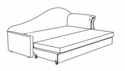 Sofa with wooden frame