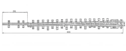 Straight frame rail of P65 type with curved shank of the project 2688.01.010