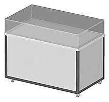 Mobile horizontal display case 1200x600x900 mm