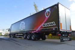 Three-axle tilt platform semitrailer, modification FS-453TC
