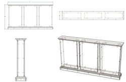 Barrier fence for three sections (series Z.B.3)