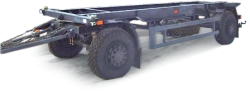 Container trailer type 85332, modification 853322. Metal platform with container fastening devices