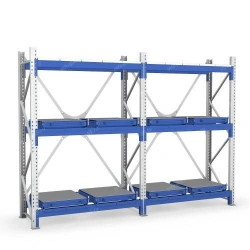 Shelving unit with pull-out pallets series 1672