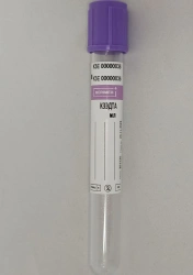 Vacuum tube for taking venous blood "BERIMED", filler Potassium ethylenediaminetetetraacetate 3 - substituted (K3EDTA), type.