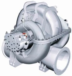 Centrifugal pump, horizontal, single-stage, volute type, with two-way liquid supply to impeller D 500