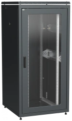 LN05-33U88-GM ITK LINEA N 33U 800x800mm glass, perforated door, rear metal, black.