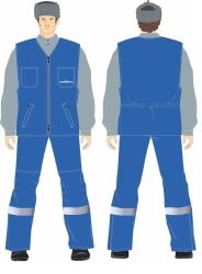Insulated waistcoats for men, types A and B, for employees of the organisations of "Transneft" system, commodity codes Zhu of co
