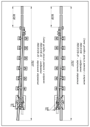 Frame rail with sharpshooter of P50 type of mark 1/5 (project 1909. 01. 010/-01; -02; -03).