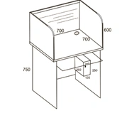 Language laboratory table. Item No. TMSV08/22