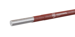 Aluminium round or rectangular wire insulated with two layers of glass filament winding, glued and impregnated cr