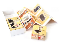 Folding cubes with story pictures Pets and birds