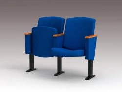 Armchairs for auditoriums with metal frame
